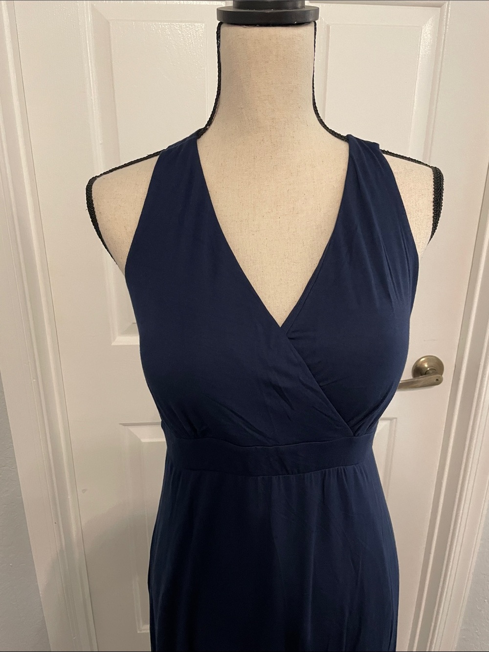 Soma Sleeveless V-Neck Midi Dress in Deep Navy - Picture 5 of 7